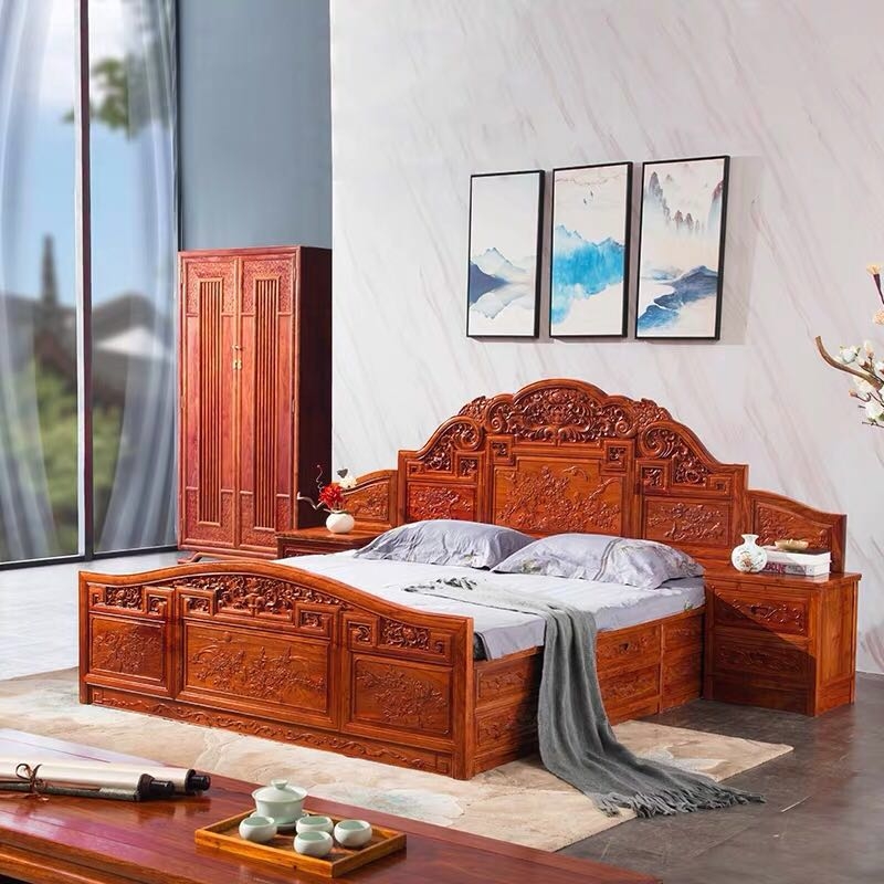 新中式红木床双人床